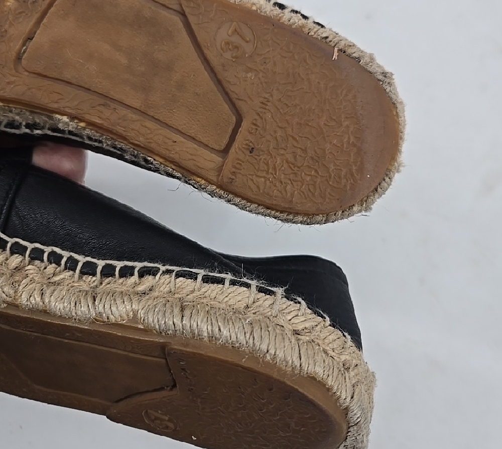 Source Unknown Black Espadrilles With Floral Embr… - image 6